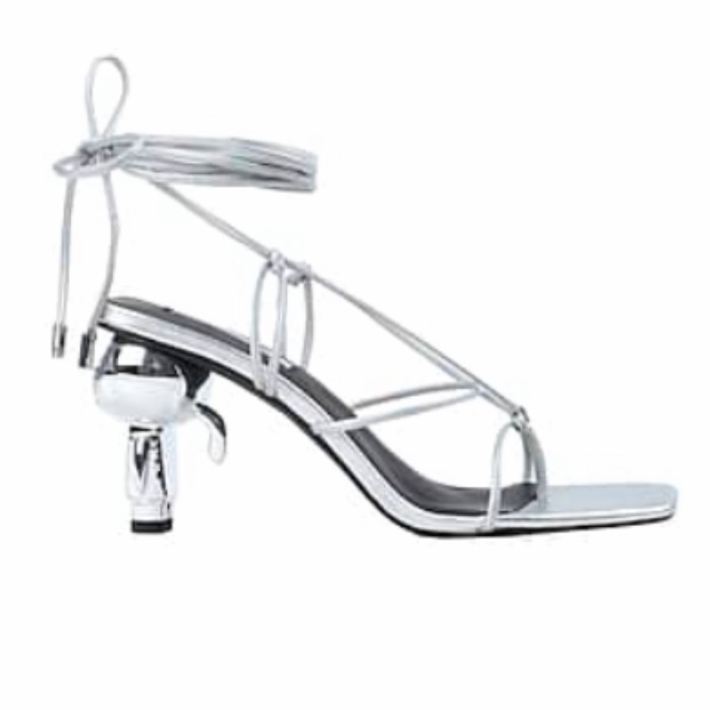 Karl Lagerfeld wrap around ankle iconic sandals 40, 9.5-10